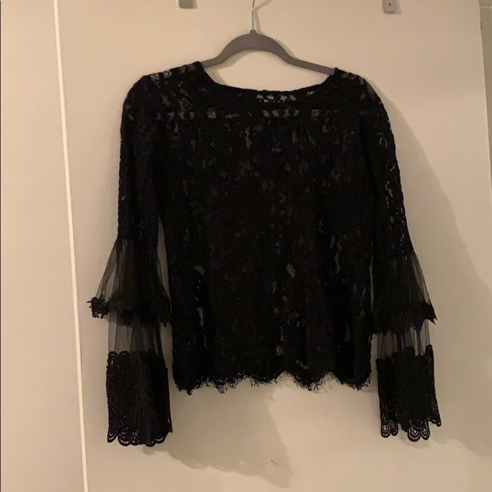 Black Lace Blouse
